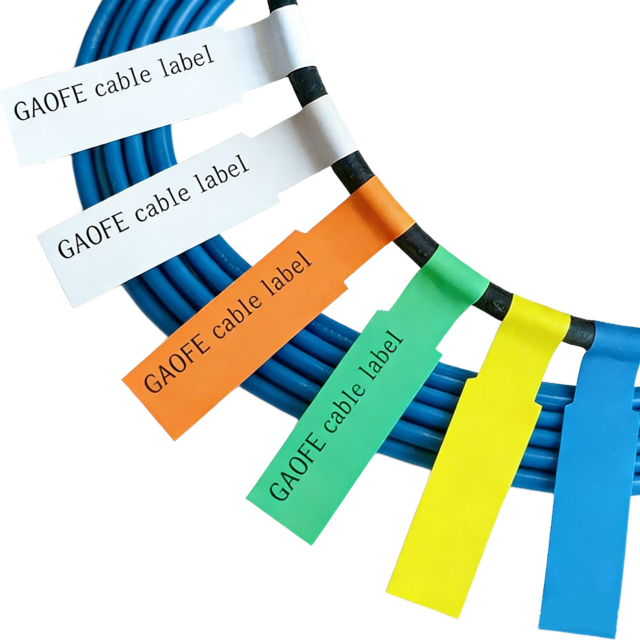 Non-Woven Fabric Data Center and Server Labels Fold-Over Cable Identification