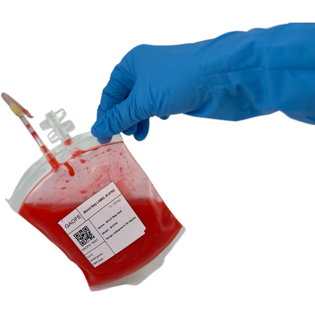 Blood bag labels