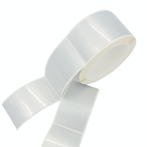 GAOFE Strong Adhesive Glossy Silver PET Labels GF-7872G Barcode Asset & Industrial Labels