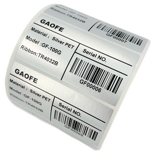 Silver PET Serial Number Identification Labels Aesthetic & Corrosion Resistant