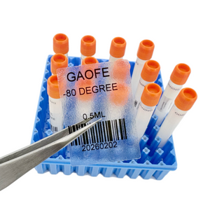-80&deg;C Clear PET Laboratory And Sample Identification Labels Ultra-Low Temperature Resistant & Transparent