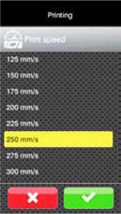 Print speeds