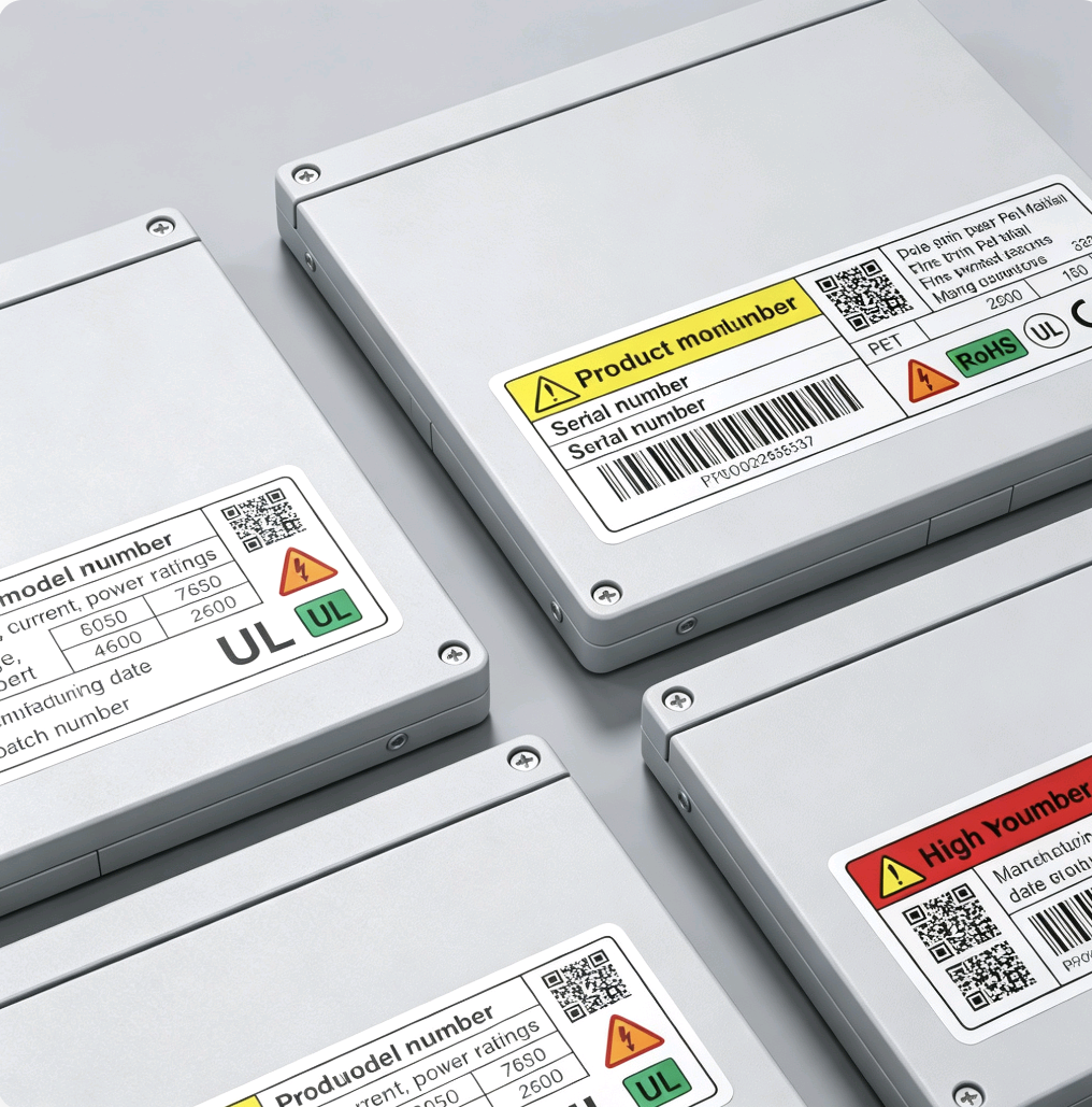 ПЕТ ярлики електричного обладнання для кольорового кодування безпеки та ідентифікації продукту