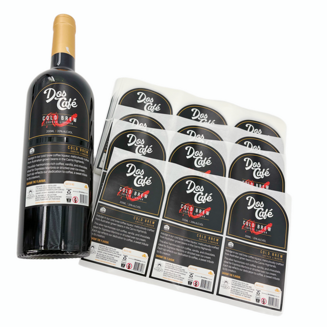 Custom Glossy Silver Wine Bottle Labels for Alcohol and Beverage Brands