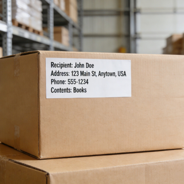 Білі крейдовані паперові етикетки для картонних коробок - міцний клей