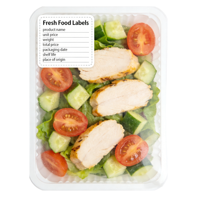 Synthetic Paper Fresh Food Labels for Low-Temperature Food Storage with FDA Certification (-40&deg;C to +80&deg;C)