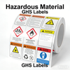 Printed Strong Adhesive PET Hazardous Material And GHS Labels Solvent Resistance And Extreme Weather