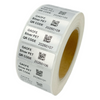 Matte Silver Polyester Barcode & QR Code Label Permanent Adhesive & Abrasion-Resistant