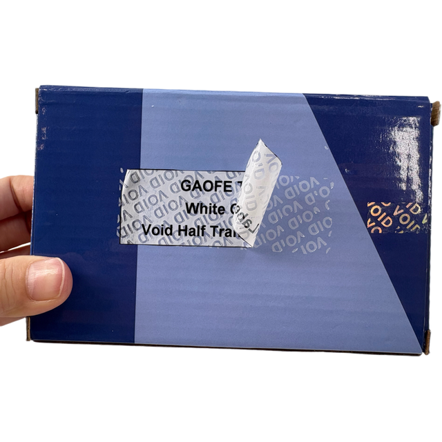 White Half Transfer Void Label