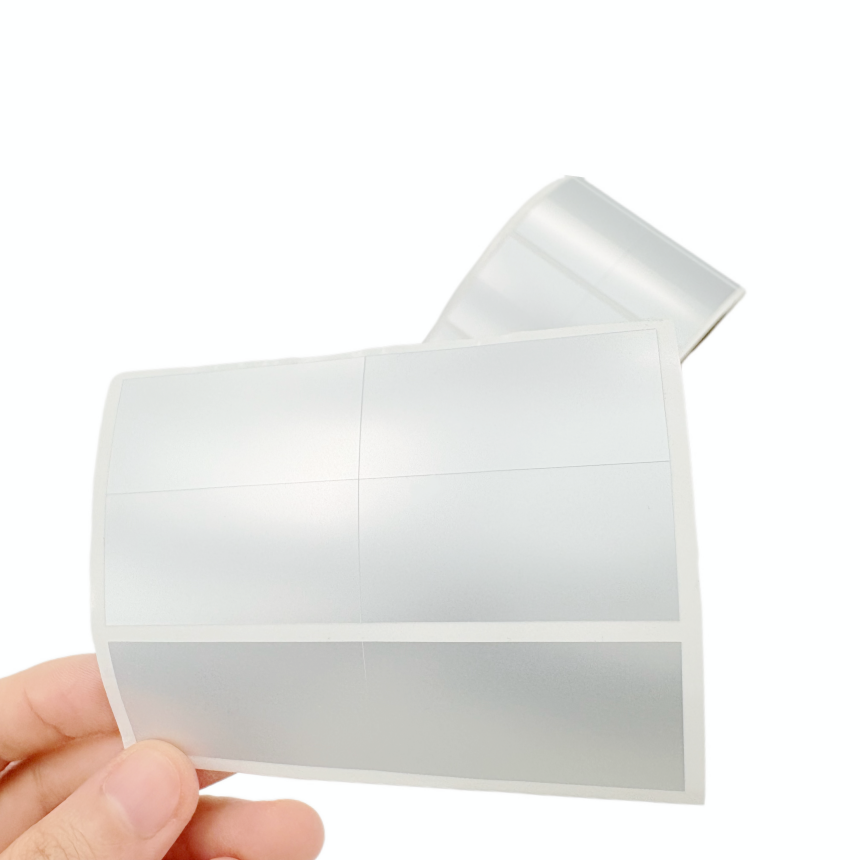 Silver PET Serial Number Identification Labels Aesthetic & Corrosion Resistant