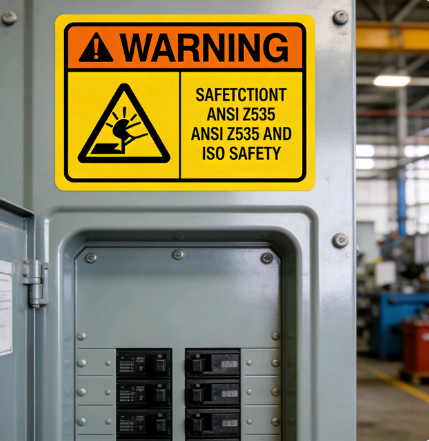 Industrial Safety and Warning Labels for Machinery and Electrical Equipment