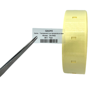 B-376G -80&deg;C Cryogenic Tube Labels Ultra-Low Temperature Resistant Transparent Labels for Biobanking